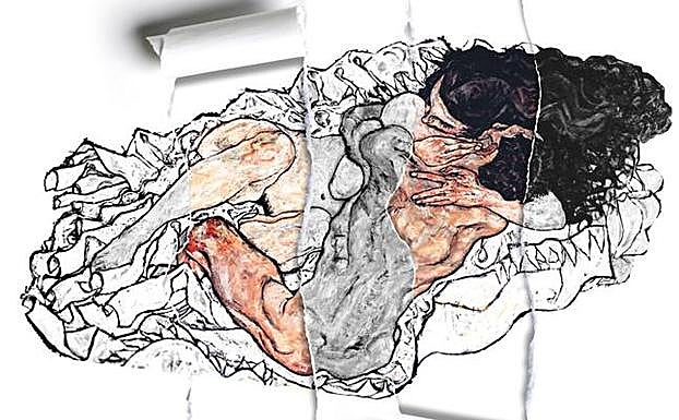 El abrazo. También llamado 'Amantes II', es una obra de Egon Schiele de 1917. 