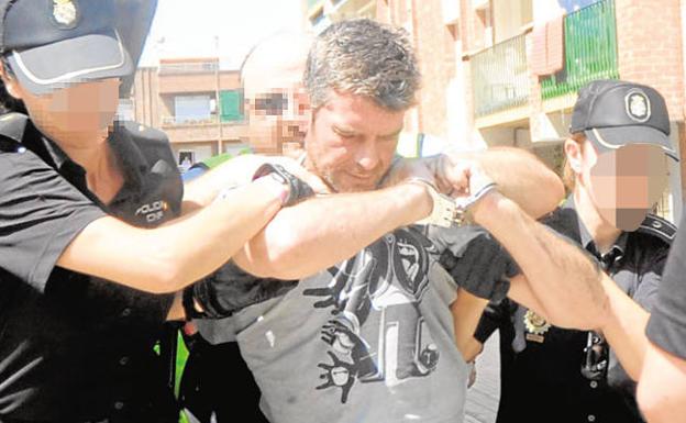 Juan Antonio M., tras su detención en Murcia en 2014.