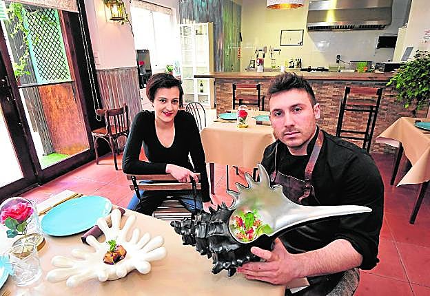 María Egea y Marco Antonio Iniesta, propietarios del restaurante Frases.