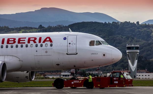 Un avión de Iberia.