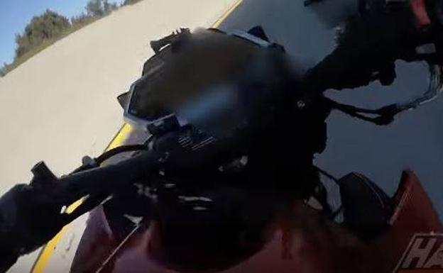 Accidente de moto impactante