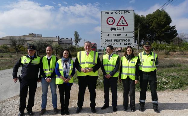 Acto de presentación de las cuatro nuevas vías que se incorporarán a las rutas ciclistas protegidas.