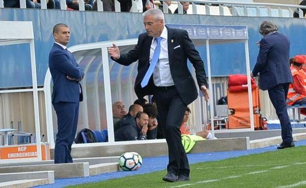 Fabri González en el partido frente al Albacete