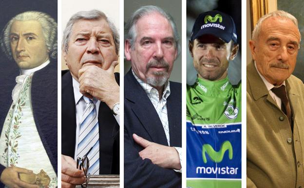 Francisco Salzillo, Andrés Hernández Ros, Ángel Martínez Belmonte, Alejandro Valverde y José María Falgas.