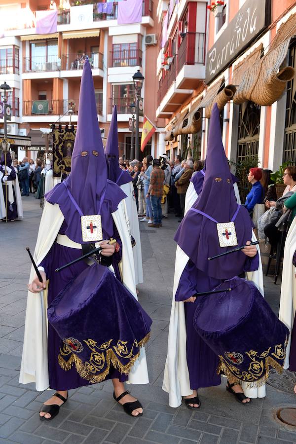 La Hermandad de Esclavos de Nuestro Padre Jesús del Rescate y María Santísima de la Esperanza transportó este Martes Santo sus tronos desde la Iglesia de San Juan Bautista de Murcia.