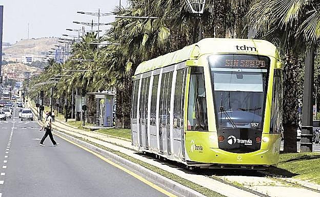 El tranvía de Murcia, en una fotografía de archivo.