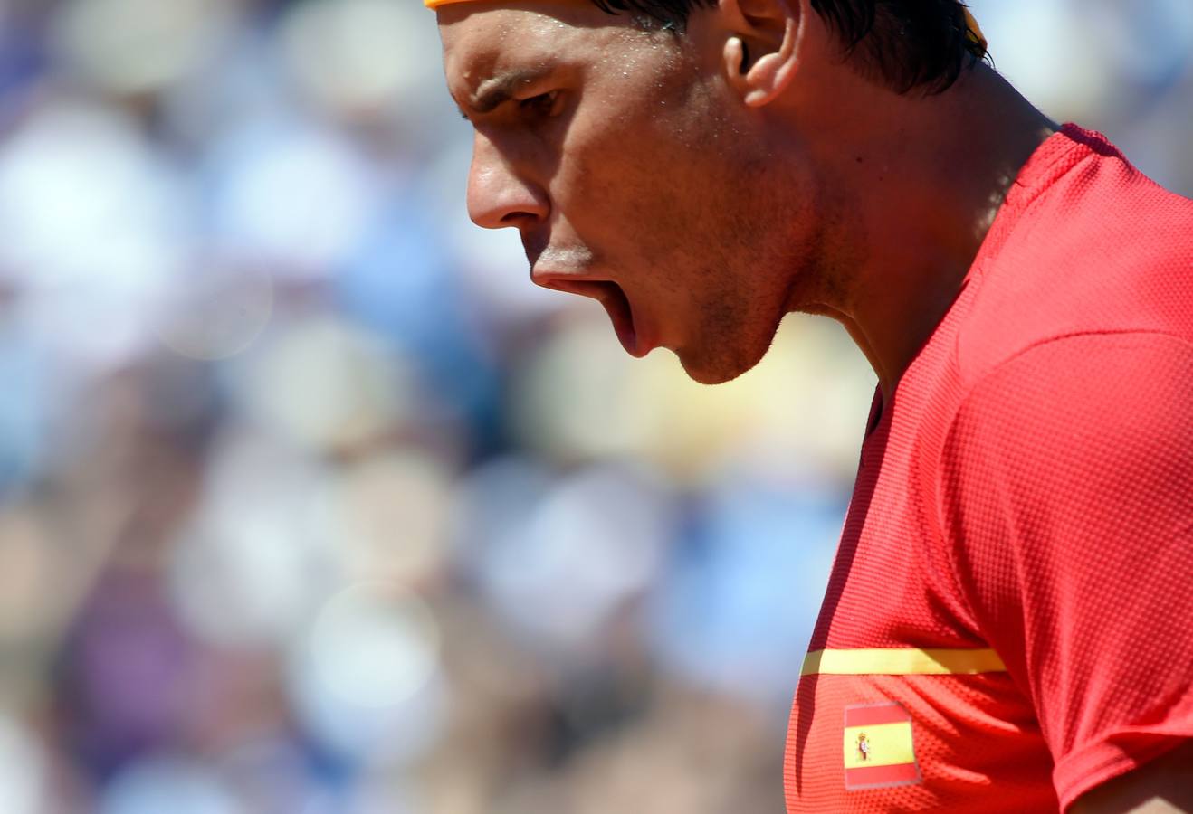 Rafael Nadal, número 1 mundial, disputó el cuareto partido de la elminatoria entre España y Alemania ante Alexander Zverev.