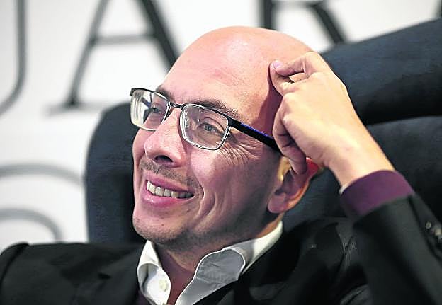 Jorge Volpi, en la presentación de la novela con la que ganó el Alfaguara. 