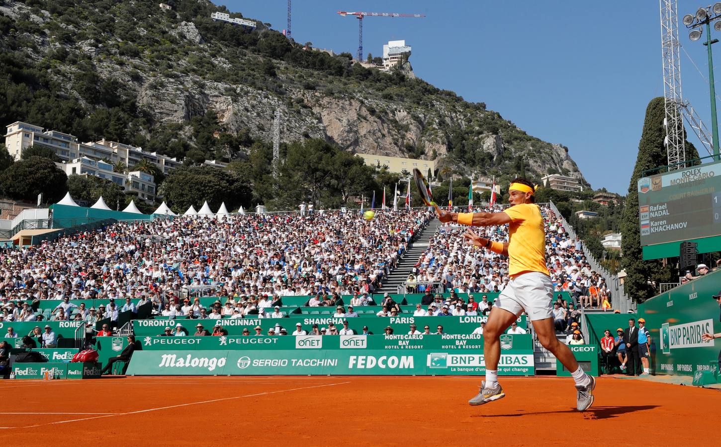 Rafa Nadal se enfrenta a Karen Khachanov en busca del pase a los cuartos de final del MAsters 1.000 de Montecarlo.