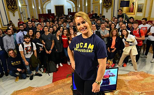 Valentín, durante su visita a la UCAM.