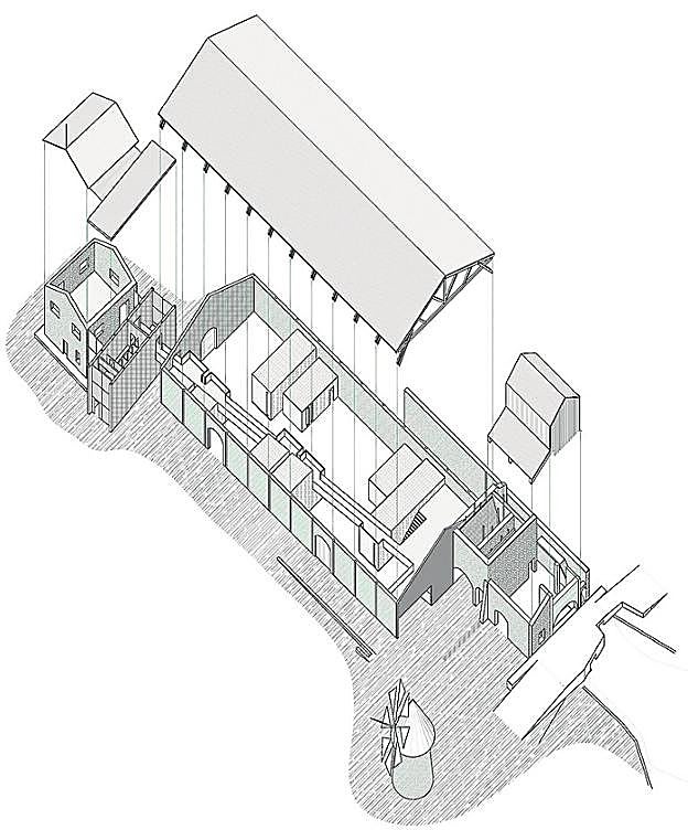 Proyecto de recuperación de la zona de oficinas y la nave de lavado y tratamiento para dar a conocer la historia y el funcionamiento de las salinas.