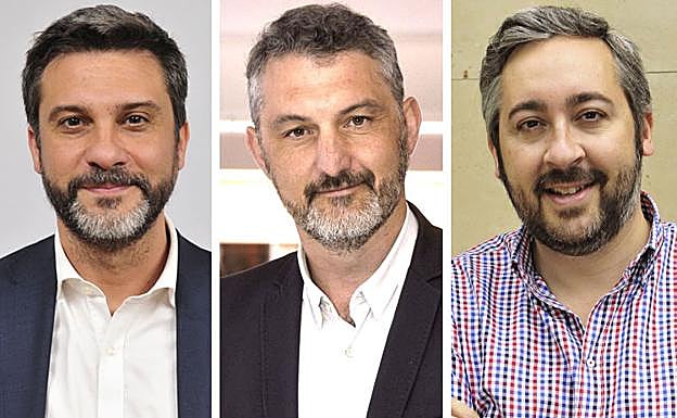 Joaquín López, óscar Urralburu y Víctor Manuel Martínez.