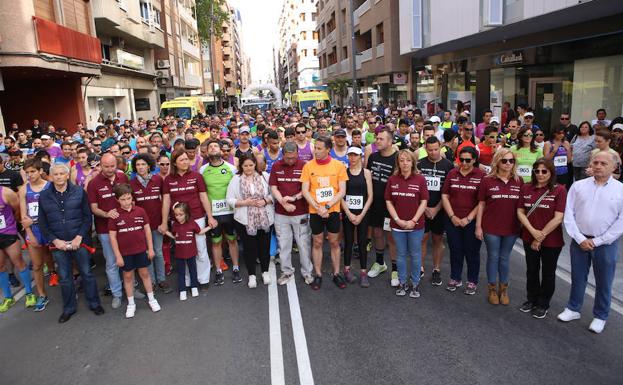 Minuto de silencio antes del inicio de la carrera.