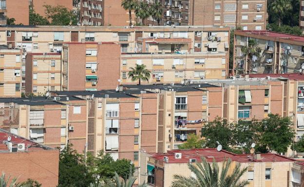 Vista general del barrio murciano de La Paz.