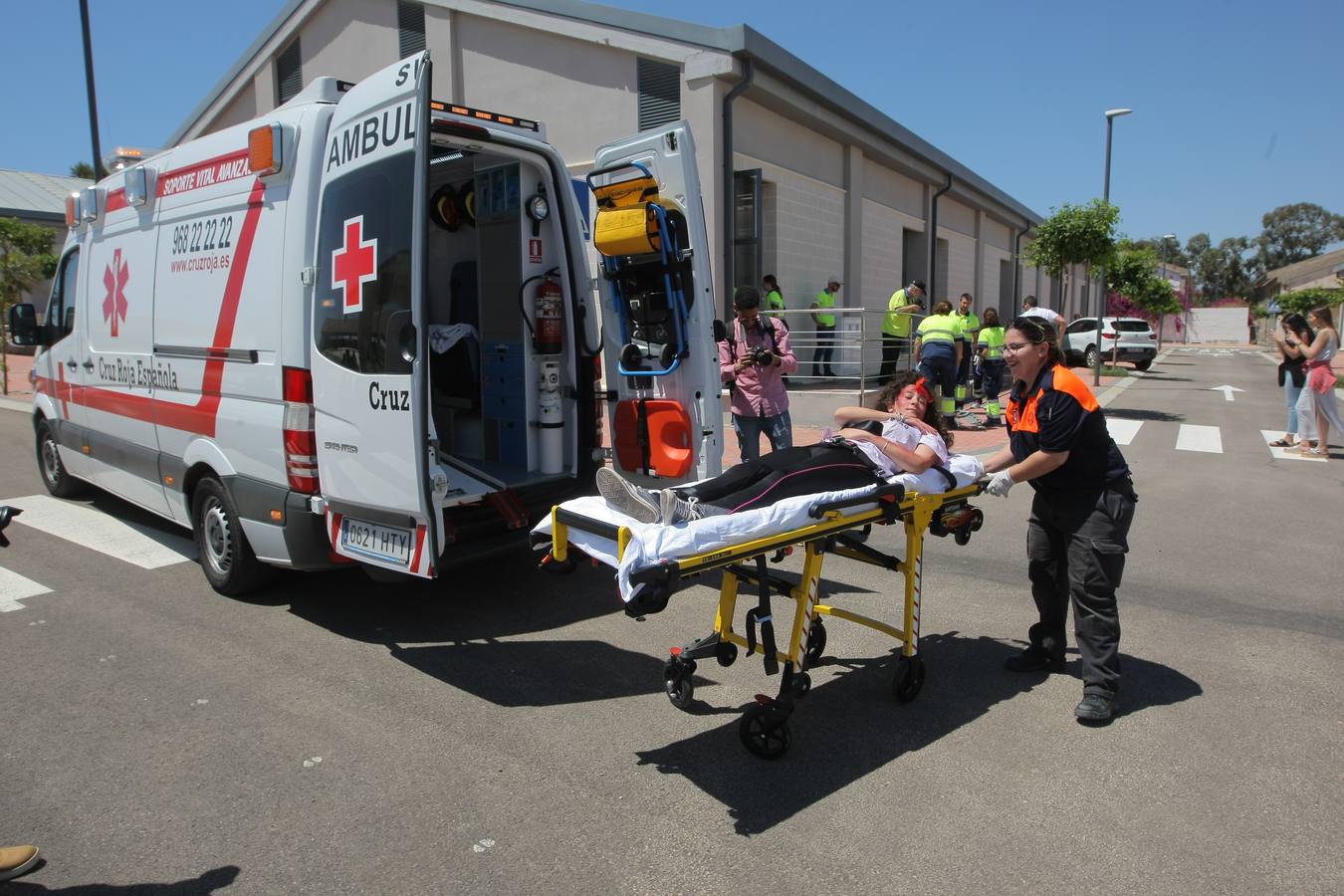 UCAM Cartagena acoge dos simulacros para mejorar la formación de los futuros profesionales de Urgencias y Emergencias