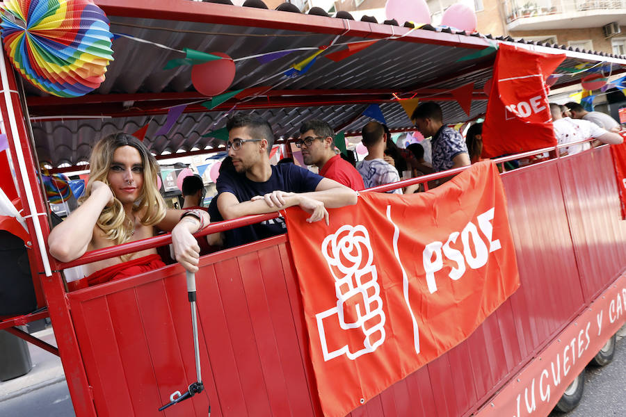 Las asociaciones que trabajan en la Región contra la discriminación sexual reivindican en una manifestación-desfile por la ciudad la educación afectiva para combatir la violencia social y los delitos de odio contra gays, lesbianas y transexuales