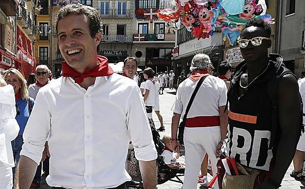 Pablo Casado, en Pamplona.
