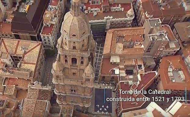 La catedral de Murcia, en uno de los vídeos incluidos en la serie 'Descubriendo Murcia'.