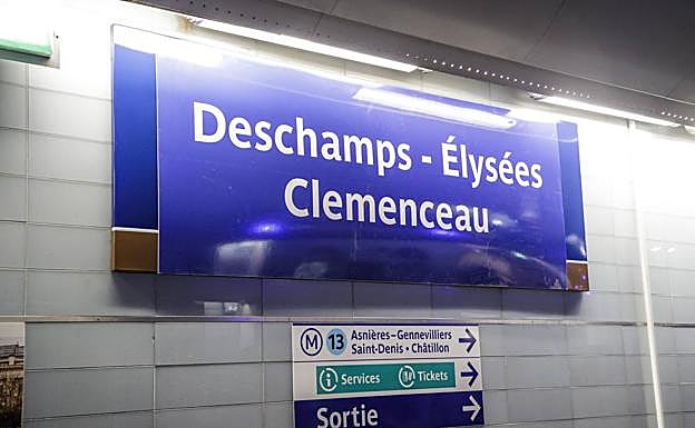 Una estación de metro con el nombre del seleccionador francés. 