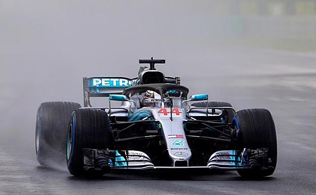 El Mercedes de Lewis Hamilton. 