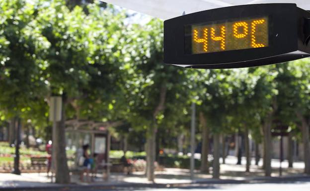 Calor extremo un día de agosto del 2013 en Logroño. 