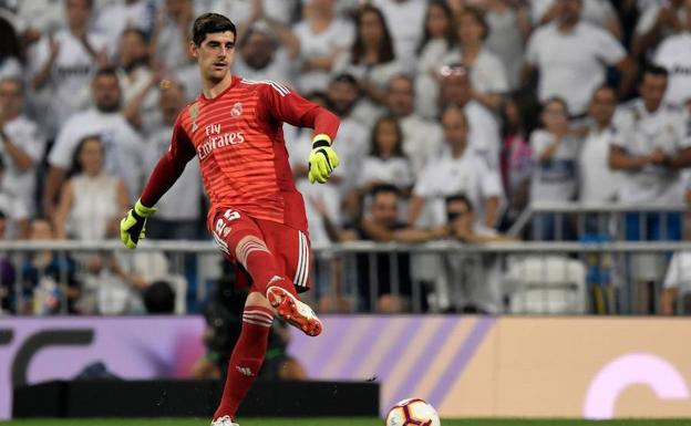 Thibout Courtois durante el Real Madrid-Leganés