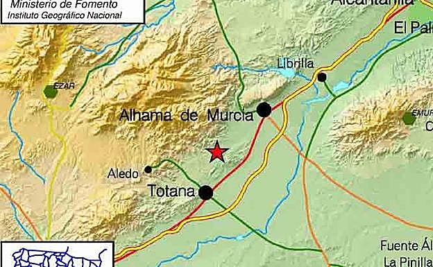 Un temblor de 2 grados sacude Totana