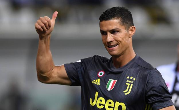 Cristiano Ronaldo, en un partido con la Juventus. 