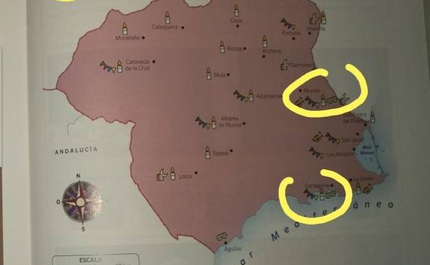 El mapa de la Región que ha desatado la polémica en las redes sociales.