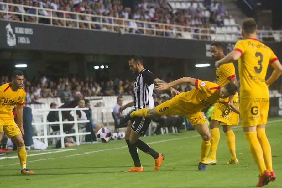 El equipo universitario gana los tres puntos en el Cartagonova tras un gol de Ismael en los últimos minutos, en un partido en el que el Efesé un mejor resultado