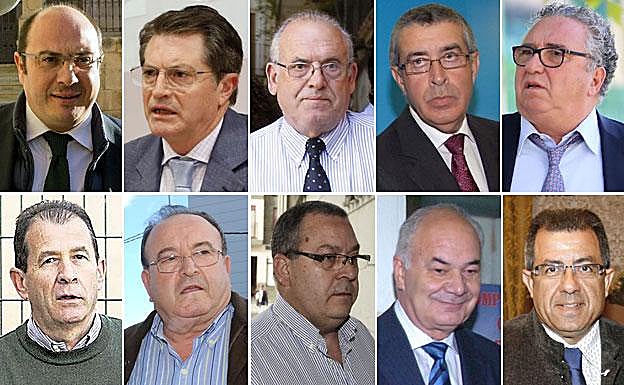 P. Antonio Sánchez, Francisco Jódar, Domingo Aranda, José Hernández, Eduardo Contreras, Juan Morales, J. Martínez García, José Bolarín, Pedro Col Tovar y Francisco Blaya. 