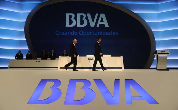 Junta de accionistas del BBVA en Bilbao. 