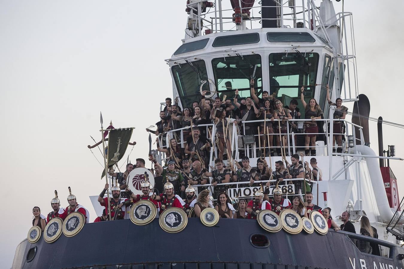 La representación de la alianza carthaginesa contra Roma mete a Cartagena en sus días más intensos de fiestas