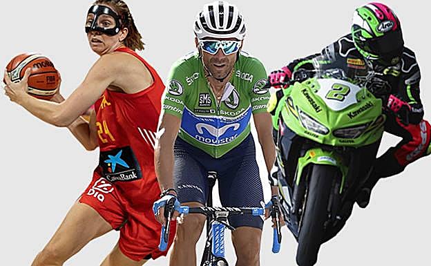 Laura Gil, Alejandro Valverde y Ana Carrasco.