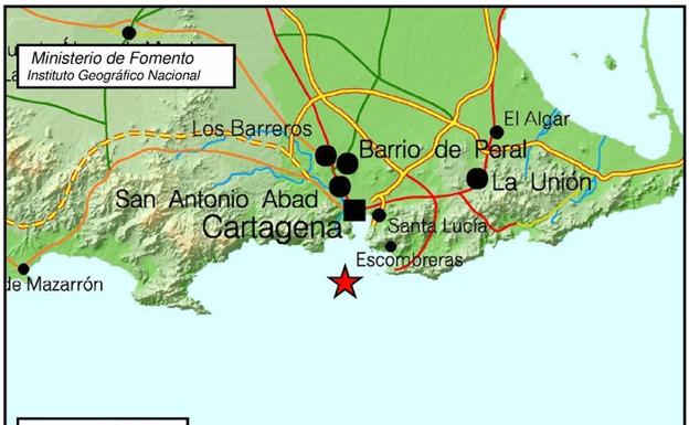 La costa de Cartagena registra un terremoto de 2 grados de magnitud