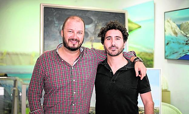 Los artistas Cristóbal García y Dictinio del Castillo. 