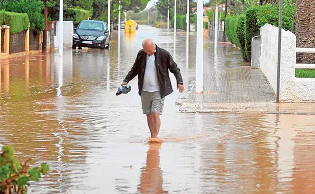 Inundación en Mar de Cristal, en septiembre de 2015. 