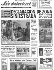 Imagen secundaria 2 - Gota fría en Murcia: 45 años de la &#039;riada del siglo&#039; que asoló Lorca y Puerto Lumbreras