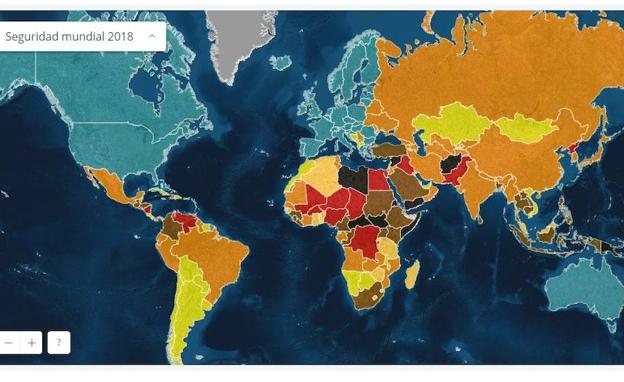 Mapa de peligrosidad internacional 