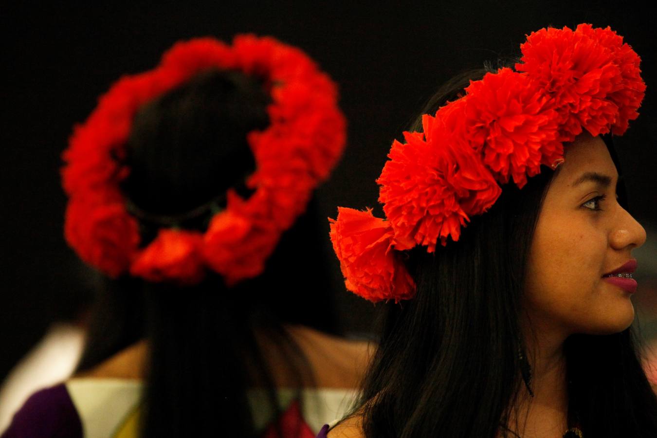 Indígenas Embera participan en el VII Congreso Territorial Mesoamericano, en Ciudad de Panamá (Panamá). Líderes indígenas colombianos dijeron estar intranquilos por la falta de recursos para la implementación del acuerdo de paz firmado entre el Gobierno y las FARC, un «retroceso» que puede llevar a que resurja o se recrudezca el conflicto.