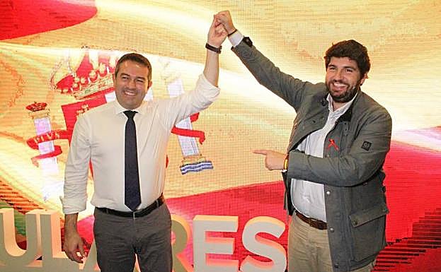 Joaquín Buendía y Fernando López Miras, este sábado.