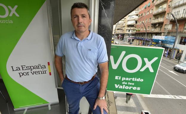 El presidente de Vox Murcia, Pascual Salvador, en una imagen de archivo.