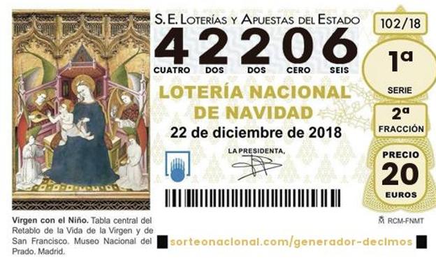 Lotería de Navidad: El cuarto premio recae en el número 42206