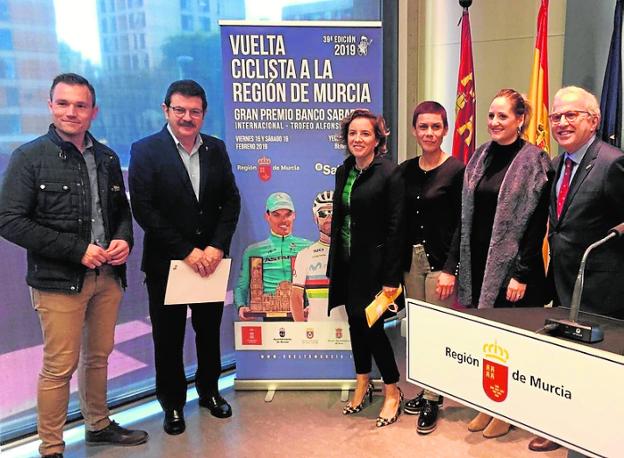 Presentación de la Vuelta a Murcia 2019, ayer. 