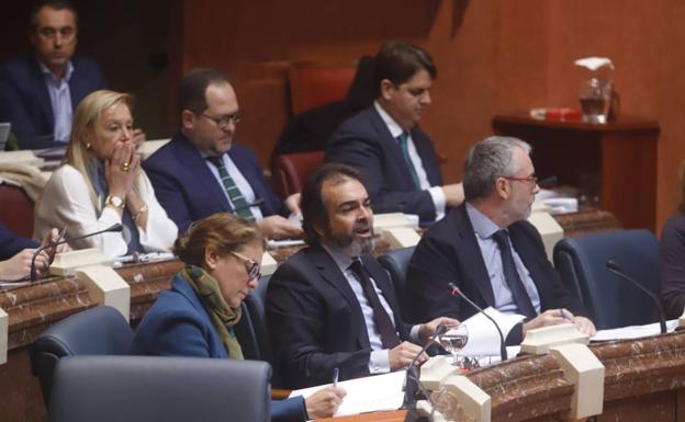 El consejero de Presidencia, Pedro Rivera, durante la presentación del presupuesto de su departamento para 2019.