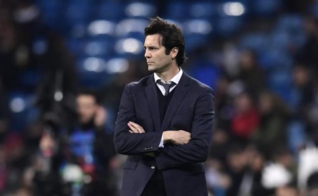 Santiago Solari, durante el partido. 