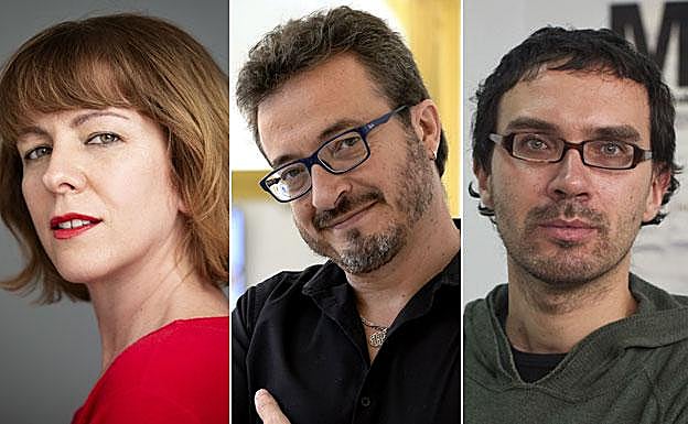 Eva Llorach, Roque Baños y Elías León Siminiani 