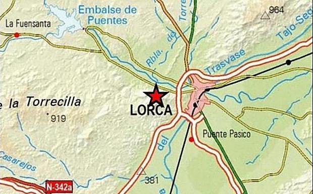 Lugar del epicentro del terremoto.