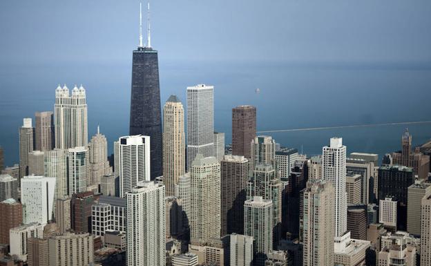Vista de Chicago, ciudad de Illinois.