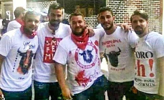 Los cinco condenados por abusar sexualmente de una joven en los Sanfermines de 2016.